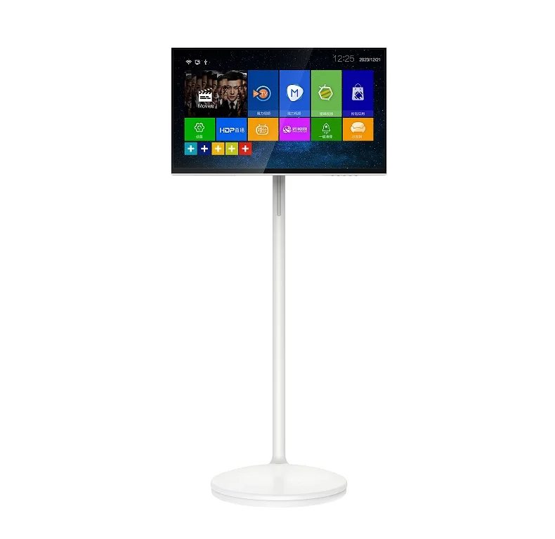 Floor Standing Smart Tv Smart Display Touch Screen Indoor 32 Inch Stand Rotatable Portable Tv For Fitness Game Meeting