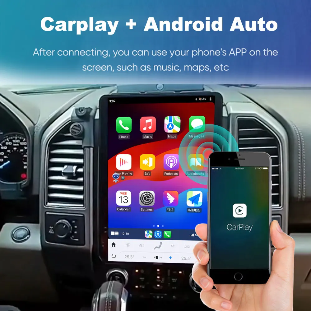 14.4 Inch Android 13.0 For Ford F150 2015-2021 Tesla Style Car GPS Navigation Multimedia Player Radio Tape Headunit HD stereo