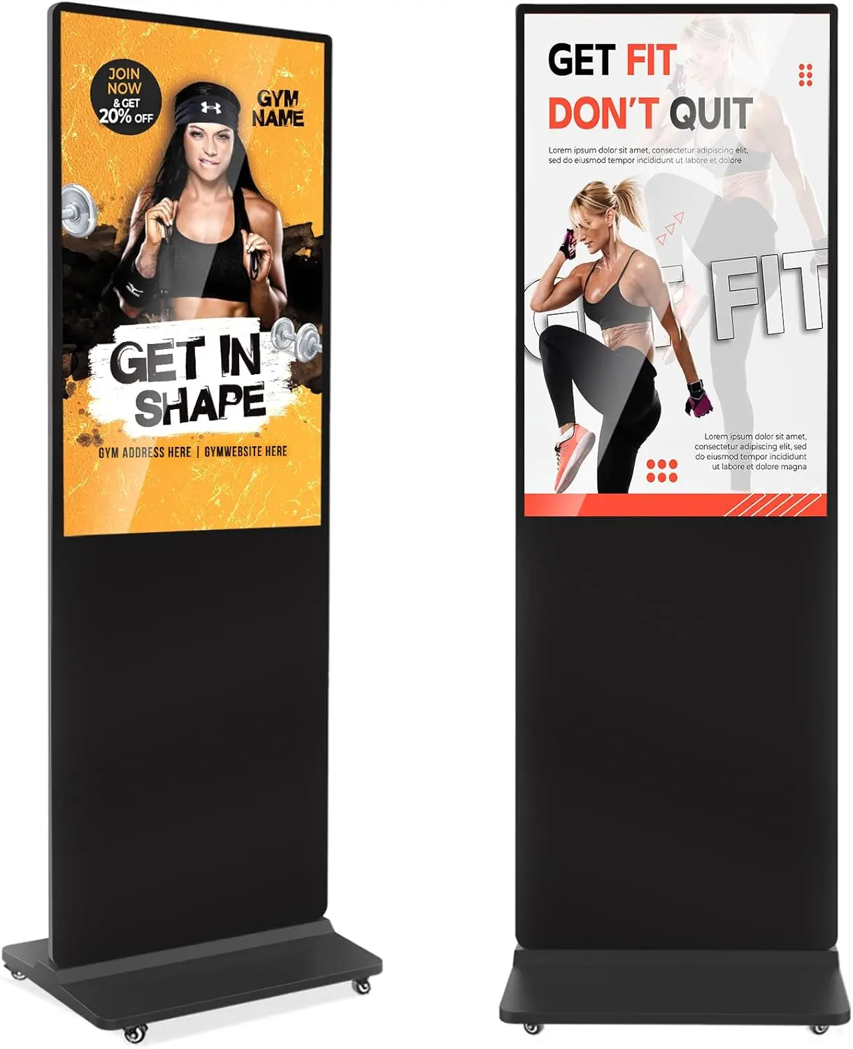 55 inches electronic standing digital signage store retail interactive wifi touch screen digital advertising display