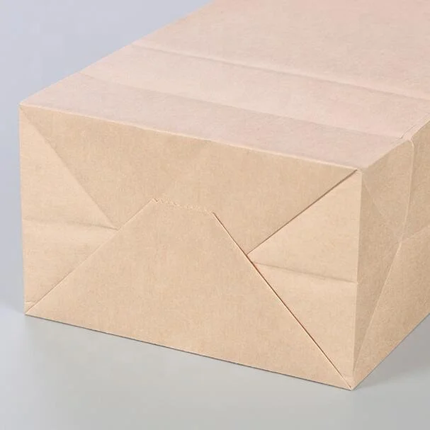 take away kraft paper bag for fruit vegetable bread packaging