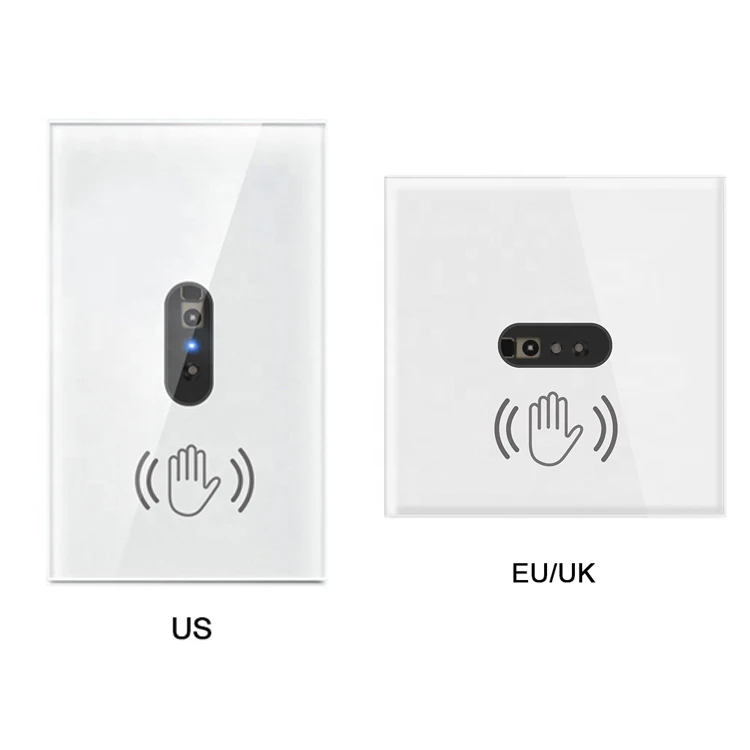 Smart home EU UK US Touchless hand wave smart switch Non-Touch IR Sensing wall switch Hand Scan Smart Switch for light