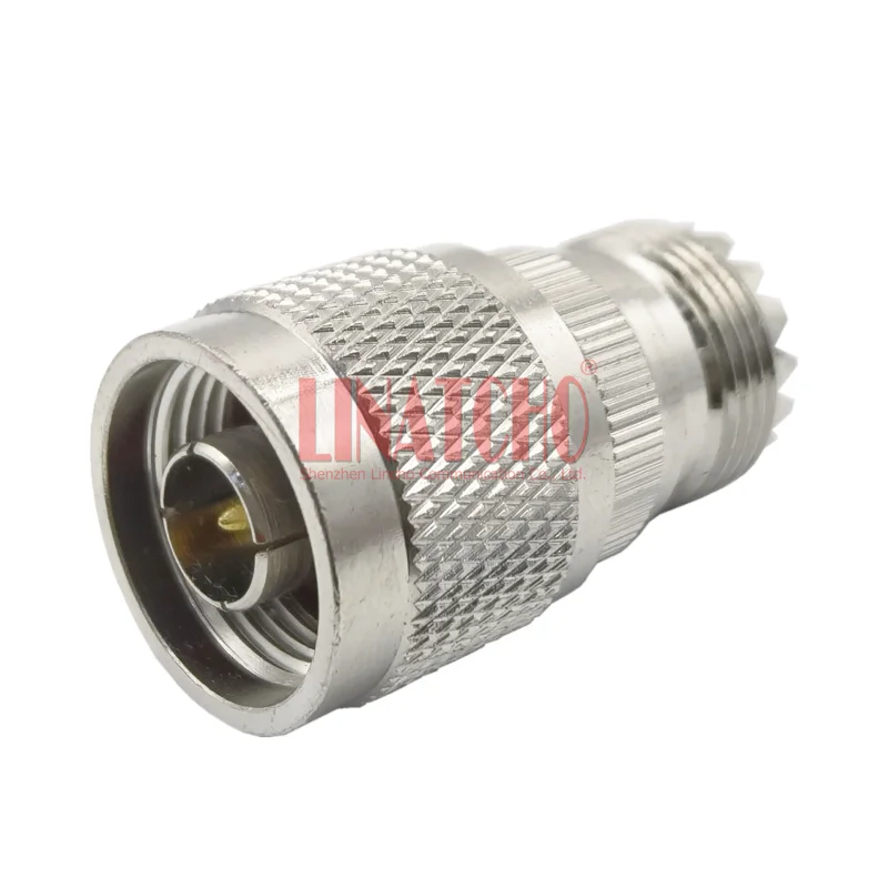 50 Ohm Car Radio Antenna Converter Brass RF N Connector N Male to UHF Female