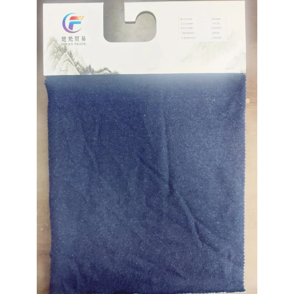 Denim Fabric cotton Denim Fabric Blue Color Knit C/SP95/5 Denim Fabric