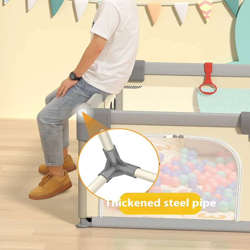 Popular Style Washable Seamless Outside Door Design Large Foldable Multifunction Baby Playpen
