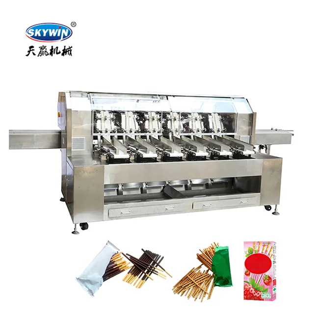 Automatic Chocolate Stick biscuit packaging machine finger biscuit flow packaging machine labeling machine production line