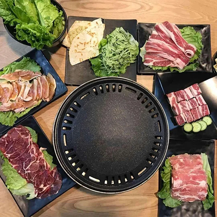 
New Arrival Cast Iron Korean Bbq Plate Pan 