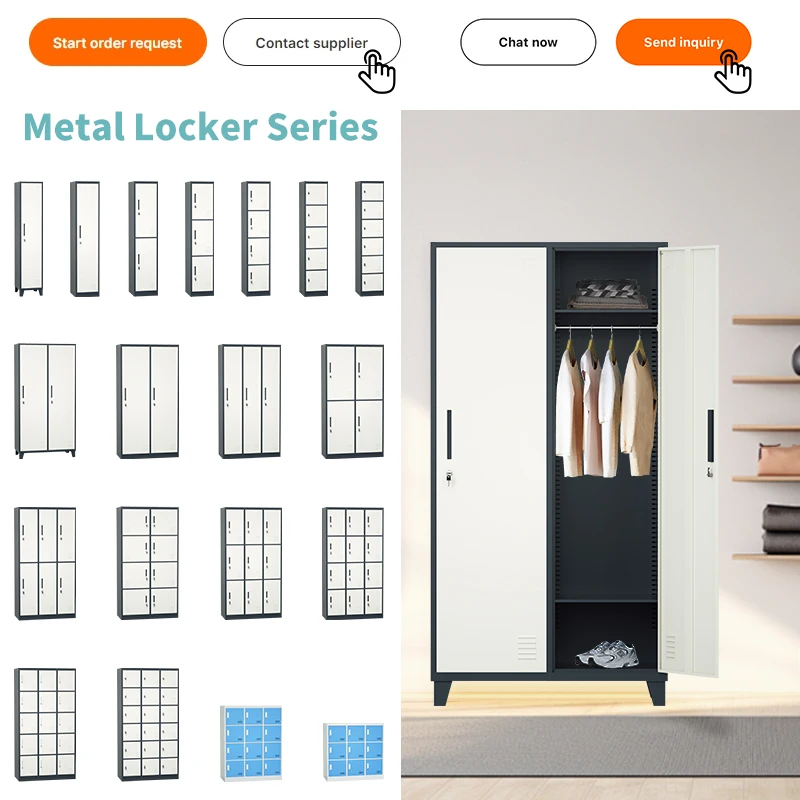 Single door Wardrobes equipment modern 1 door steel Closet locker vertical 1 door metal locker cabinet steel cabinet