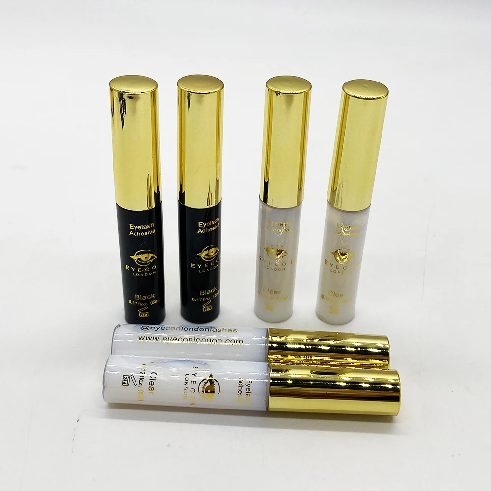 2021  most popular cheap wholesale high quality private label 5ml transparent white and black adhesive eyelash glue