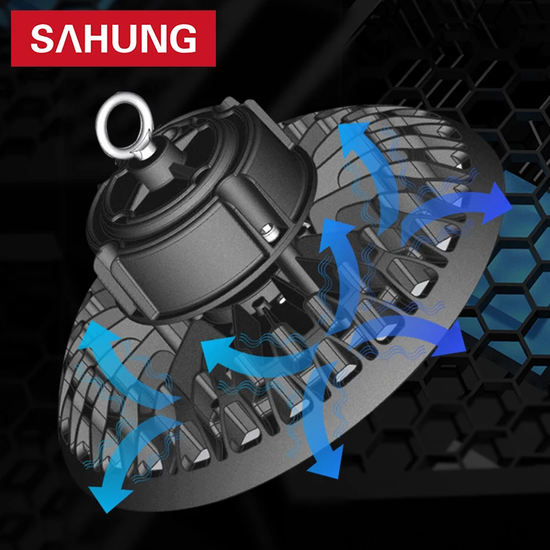 Dimmable Energy Saving Ufo Led High Bay Light 100w 150w 200w Remote Control 2700-6500K IP65 Industrial Lighting Lamp For Garage