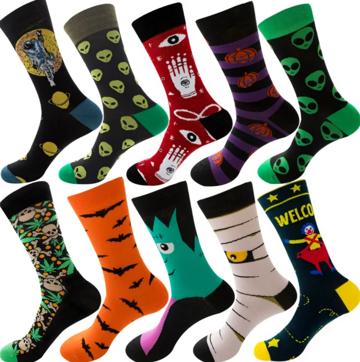 funny design cotton sock movie Stockings Master man cozy funy Casual crew custom logo women men