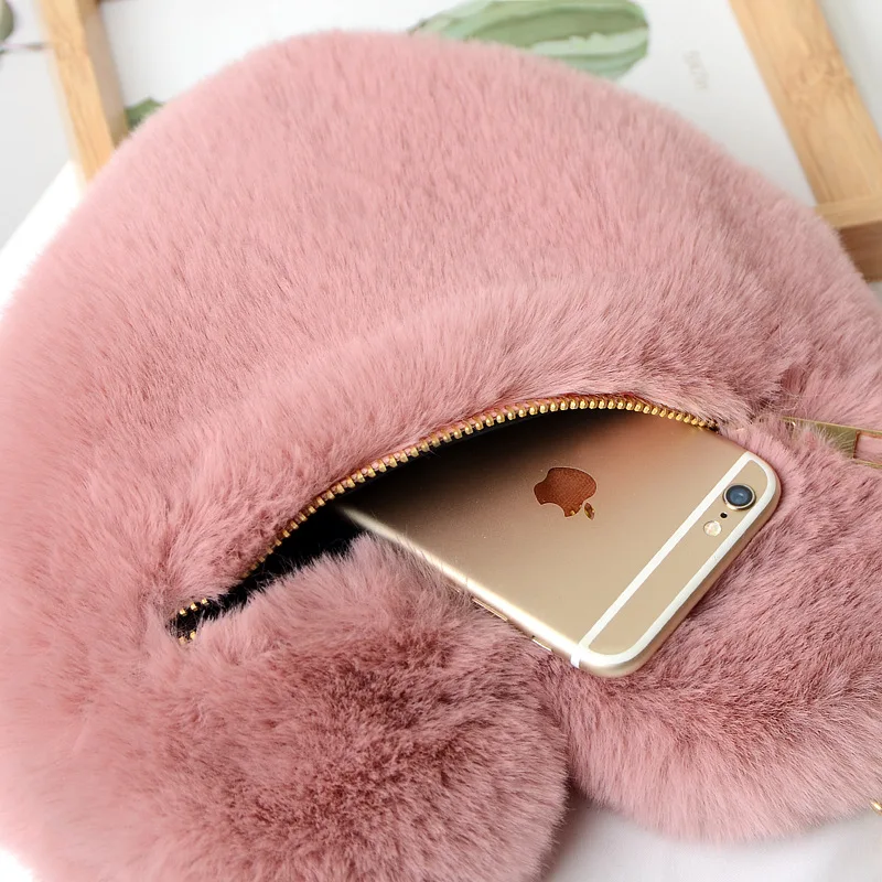 
Best selling top quality best price fur bag plush bag love faux fur bag 