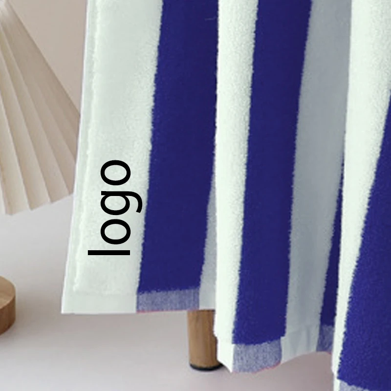 Factory Wholesale 100% Turkish Cotton Pool Towel Assorted Striped Colors With Cabana Stripe Large Cotton Terry Beach Towel