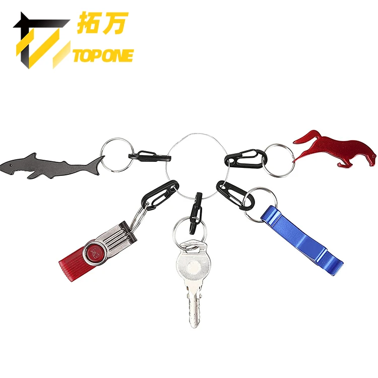 Camping Quickdraw Carabiner Keychain Keyring Climb Mini Small Spring Hanging Clasp Hook