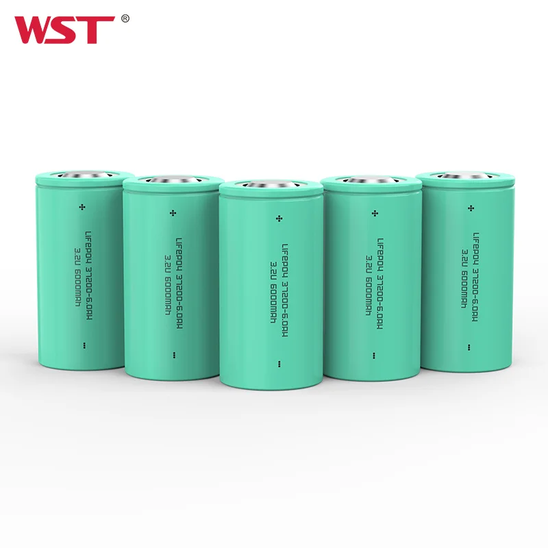 WST 5000mah 6000mAh 3.2V Cylindrical LiFePo4 Battery Cell 32700 Lithium Iron Phosphate Cell