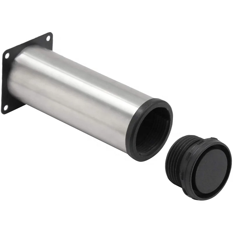 50x150mm Kitchen Feet Round Cabinet Metal Legs Stainless Steel Adjustable Furniture Legs