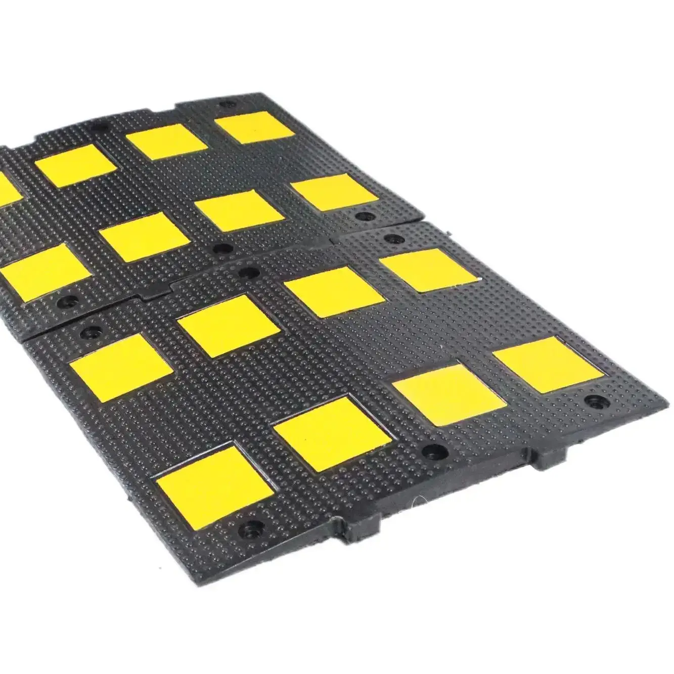 Factory Supply Top Design Portable Plastic Cheap Yellow Rubber Speed Bumps