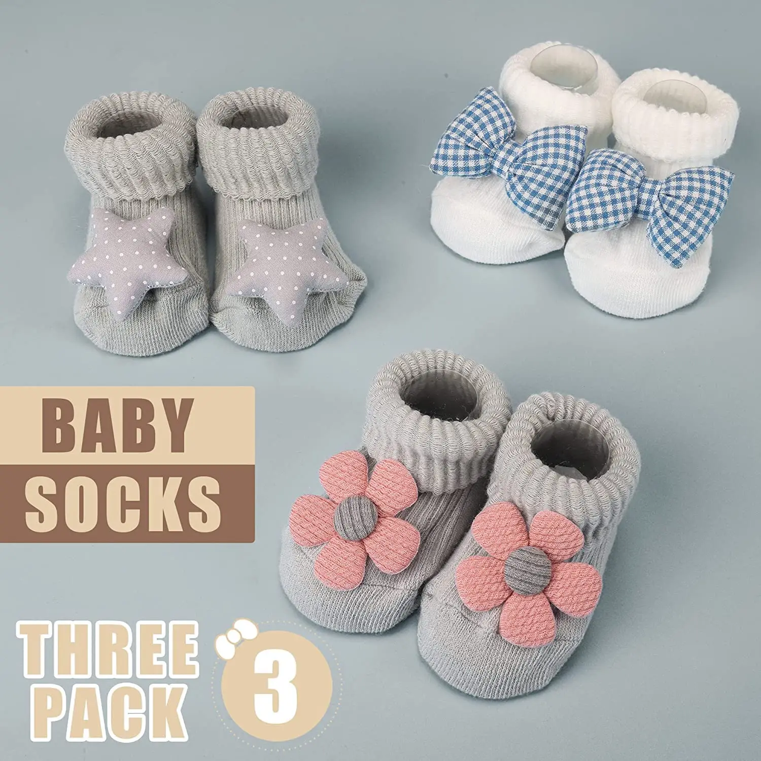 New Born Baby Gifts Sets Essentials for Baby Includes Swaddle Blanket and Hat Set Packs New Born Socks