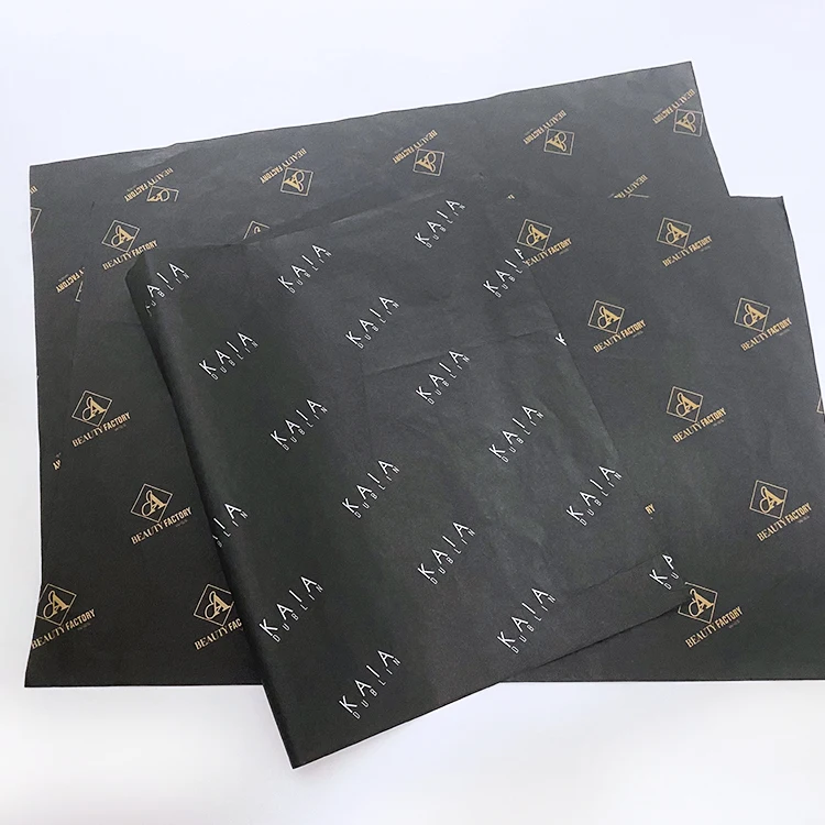  High Quality Packaging Black Logo Printing 17g White Shoes Tissue Paper