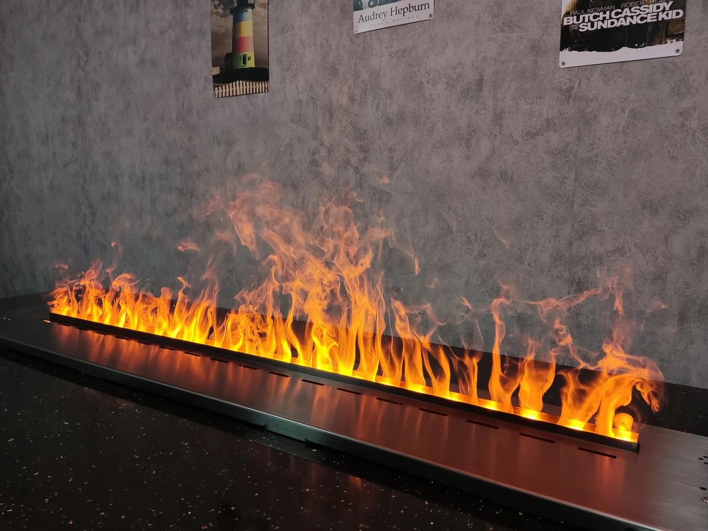 304 stainless steel electric wall mounted fireplace 3d steam fireplace manufacturer indoor decorative water vapor fireplace