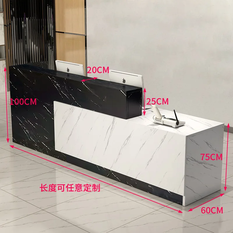 2023 Modern Style Hot Selling Reception Desk Beauty Salon Color Customized 140*60*100 cm Made in China
