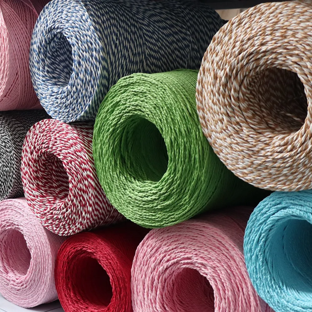 Twisted paper make raffia rope for gift box package twine paper rope flower packing material decorative rope