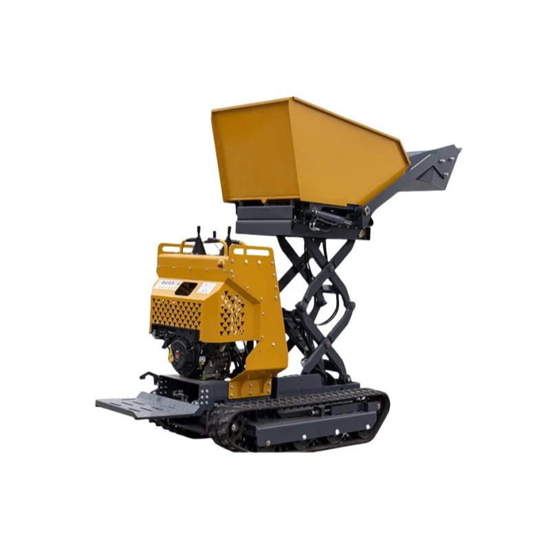 Crawler type small hydraulic loader small shovel truck Load 500KG dump truck