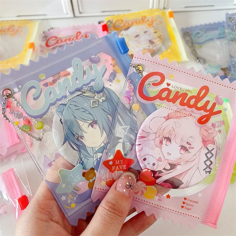 Wholesale Custom Candy Bag Shaker Pendant Print Anime Candy Bag Acrylic Keychain holder creative gift for Kpop event gift