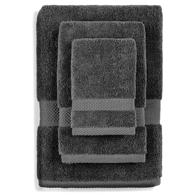 Popular on alibaba luxury 100%cotton bath towels set with customized logo label