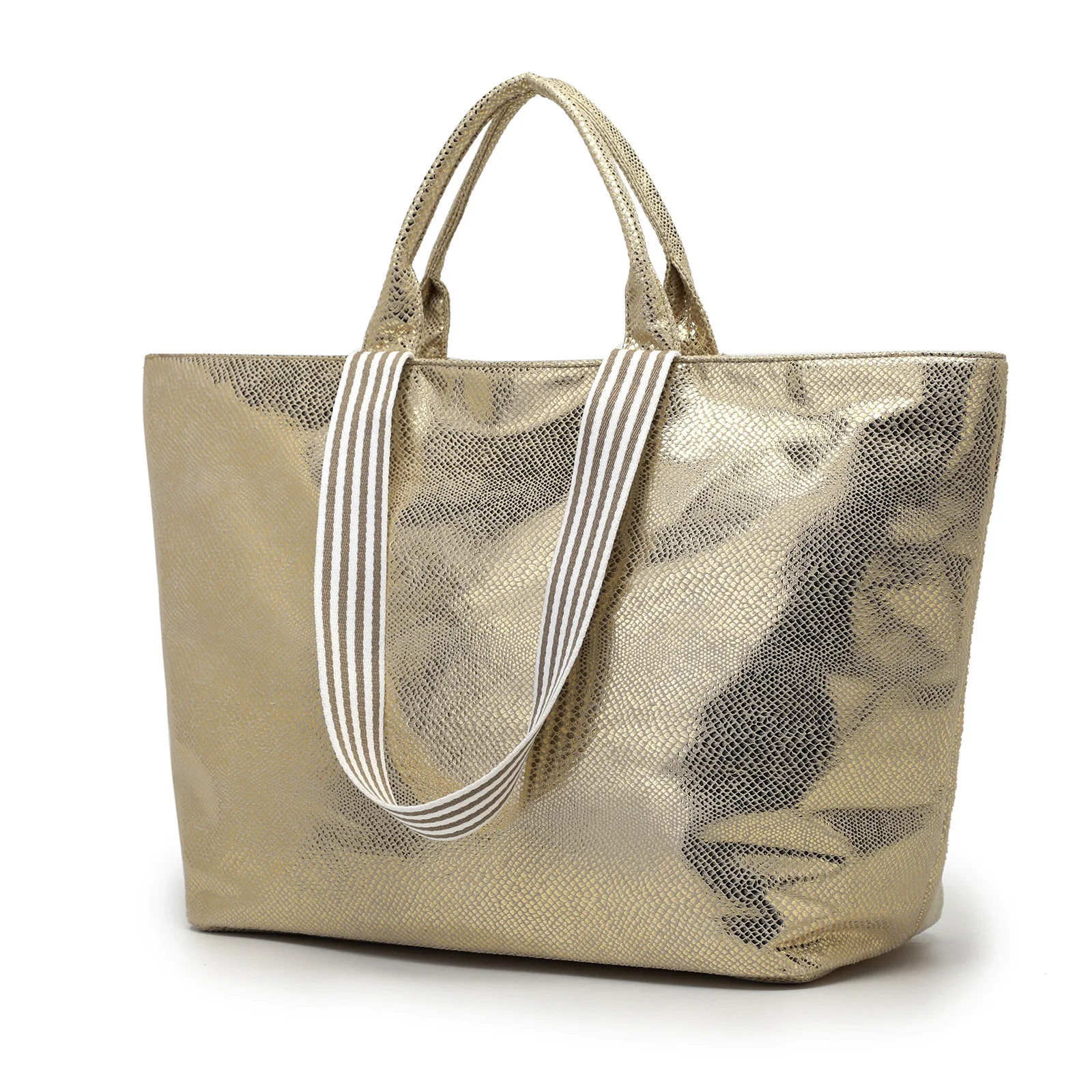 Fashion 2021 Summer Luxury Designer Pu leather Snake Pattern Casual Golden Hand Bags Ladies Handbags Shoulder Tote Bag for Women