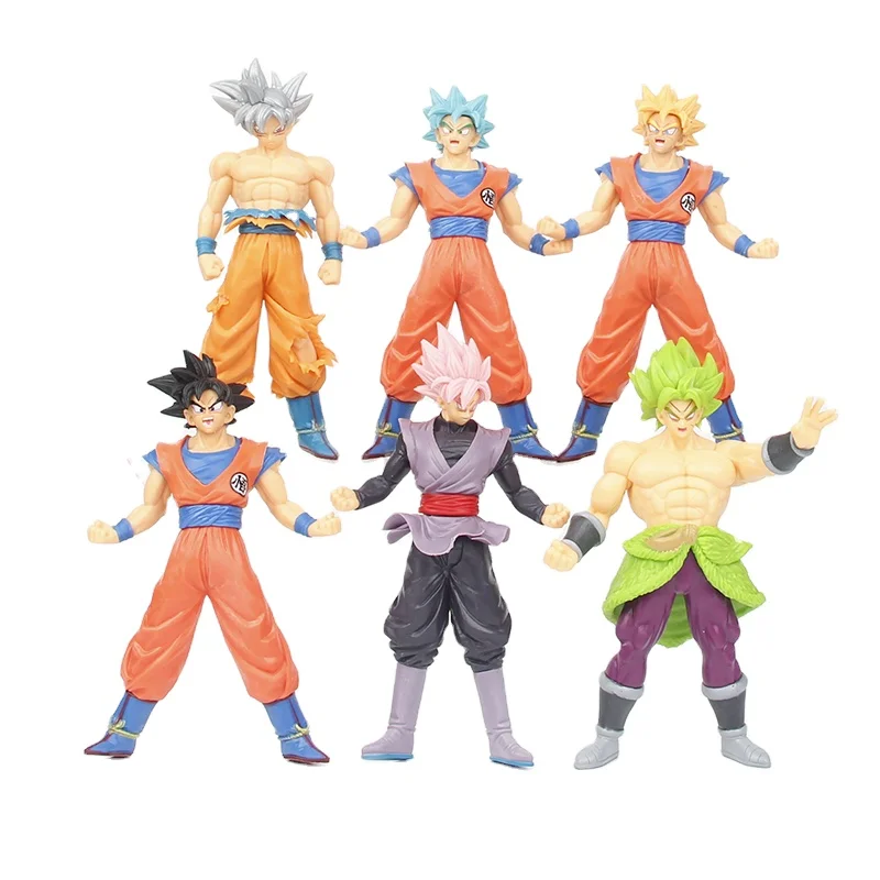 wholesale 6pcs/set Anime Dragon Balls figures cartoon characters Gokus Majins  doll toy ornaments