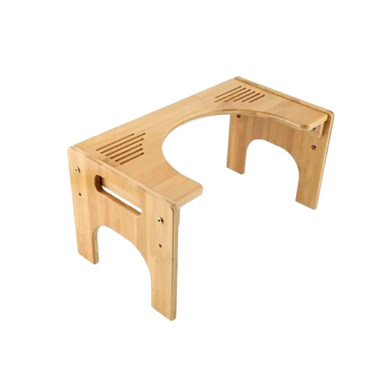 Custom Bamboo Squat Pan Potty Stool Wooden Bathroom Step Stool Bathroom Stool