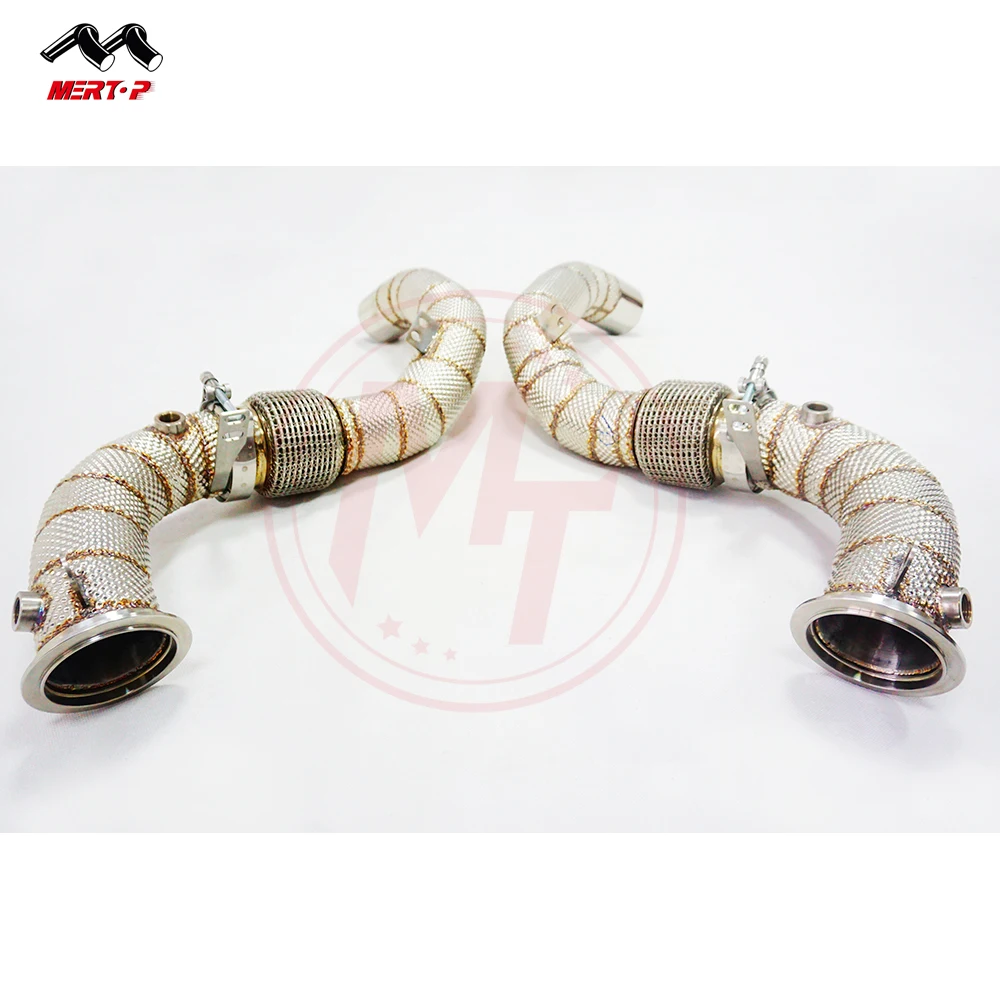  Mertop Racing ss304 Catless s63 Downpipe с тепловым экраном для M5 F90 M8 F91/F92/F93 2017