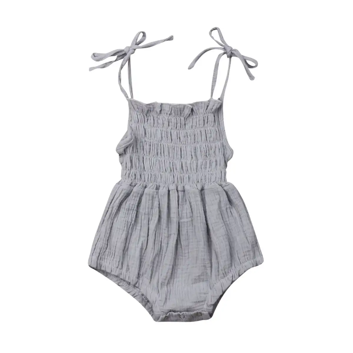 Summer Baby Girl Linen Cotton Rompers Newborn Rompers Diaper Cover One Piece Suit Toddlers Loungewear Homewear Manufacturer