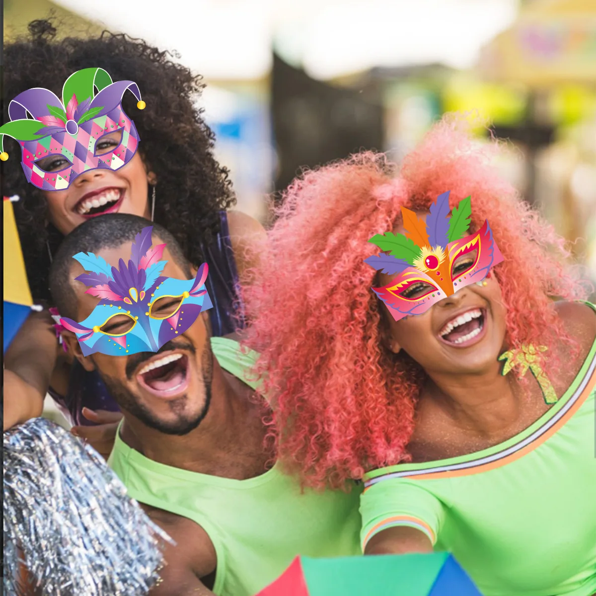 Paper Mardi Gras Glasses Decorations Carnival Party Glasses Photo Props Carnival Paper Glasses Decor