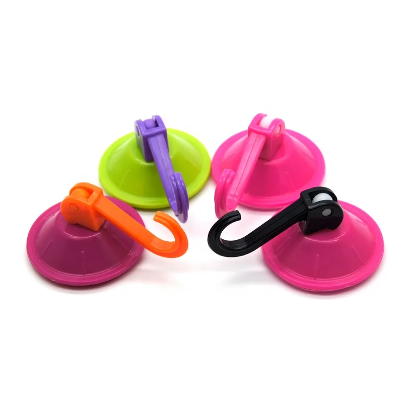 Диаметр 45 мм мощный цветной крючок на присоске прозрачный цвет