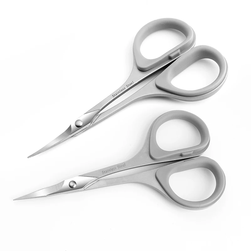 Wholesale Comfort Handle Makeup scissors stainless steel Eyebrow scissors high quality sharp tip nail cuticle scissor