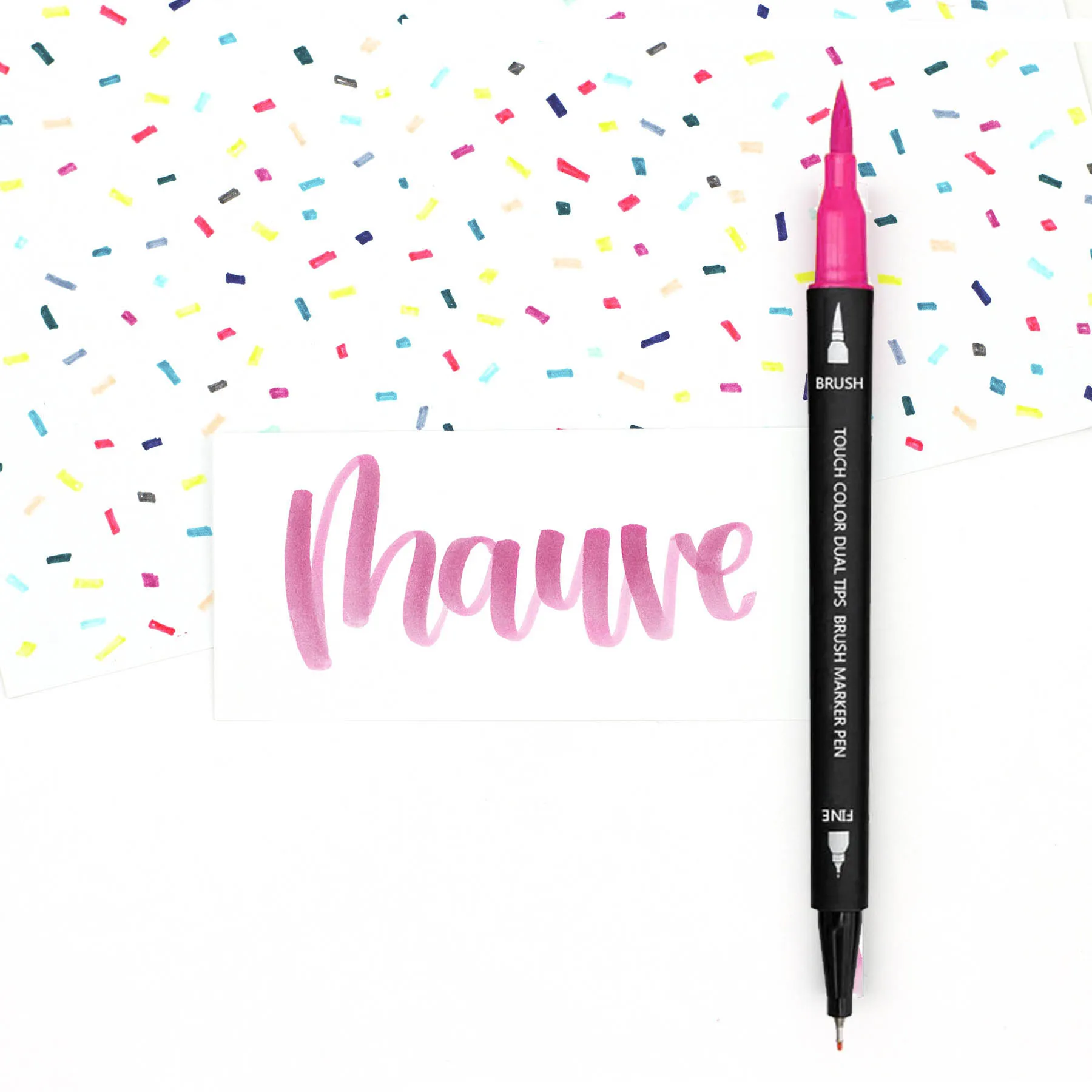 Supplier Manufacturer Wholesale Water-based Colorful Dual Tips Brush Marker Pen