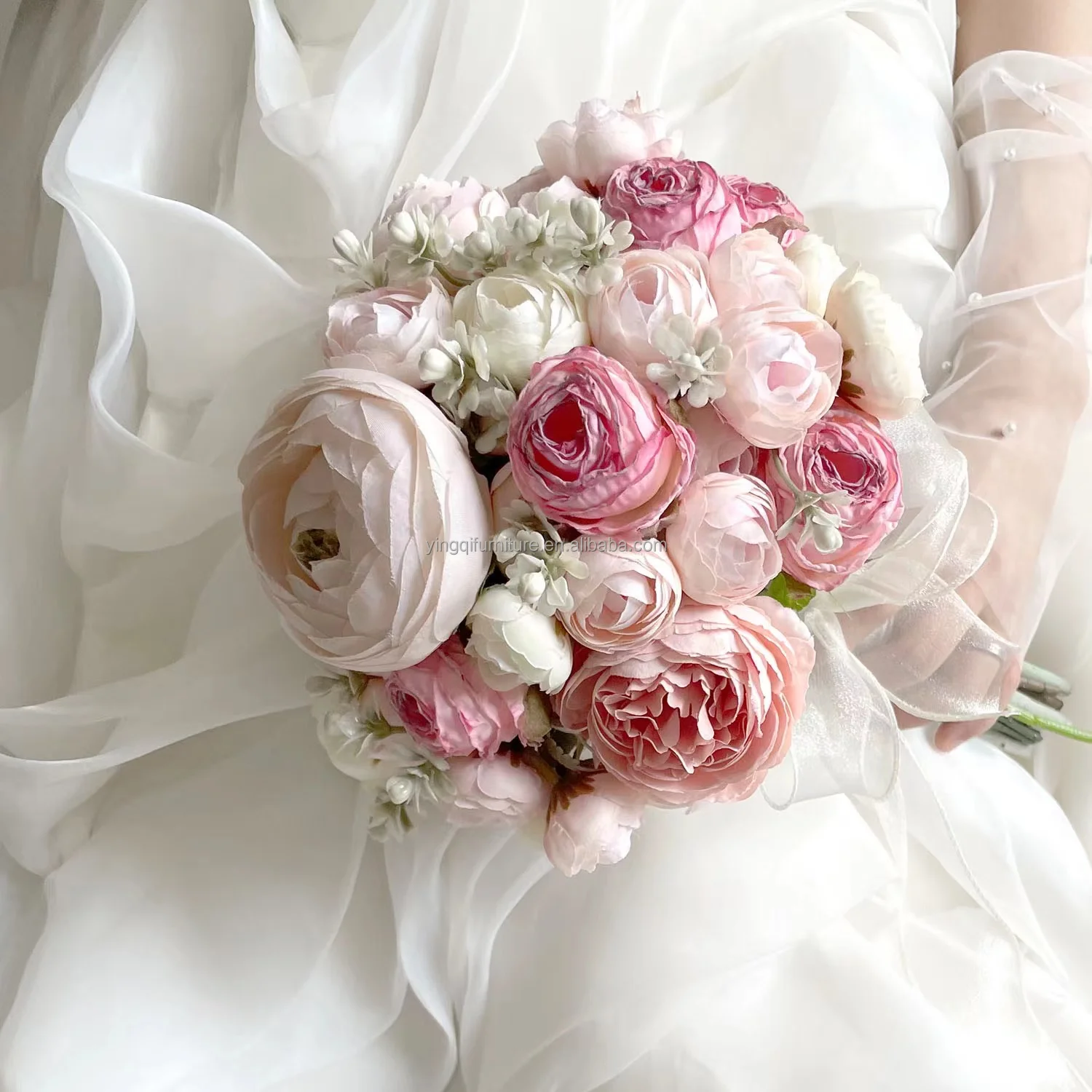 Fancy  Artificial and Dreaming Bride Holding Flowers for Wedding with Different Style