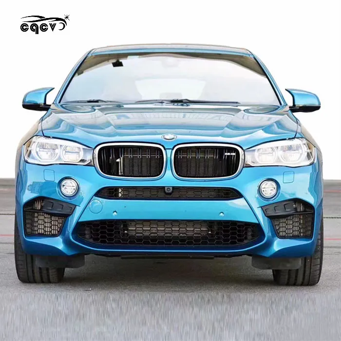 X6M стиль кузова для BMW X6 f16 передний бампер задний бампер и боковые юбки для BMW x6 f16 facelift пластиковый материал