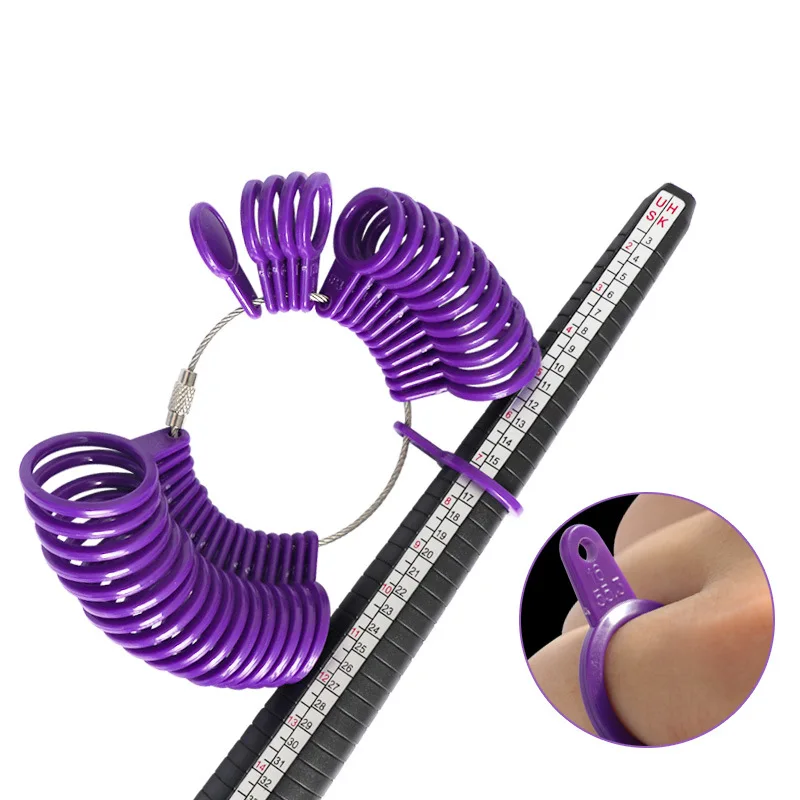 Wholesale Plastic Ring Size Sizer Measuring Jewellery Tool