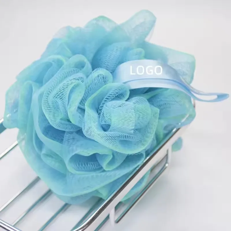 Large Size Bath Shower Loofah Sponge Pouf Body Wash Scrubber Rubbing Towel Foaming Wash Shower Bath Ball Mesh Sponge