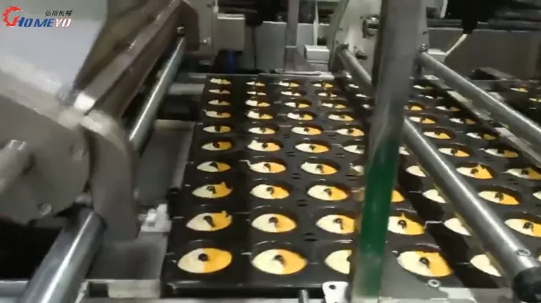 
High Quality Double Color Cup Cake Making Machine/ Sponge Cake Equipment 