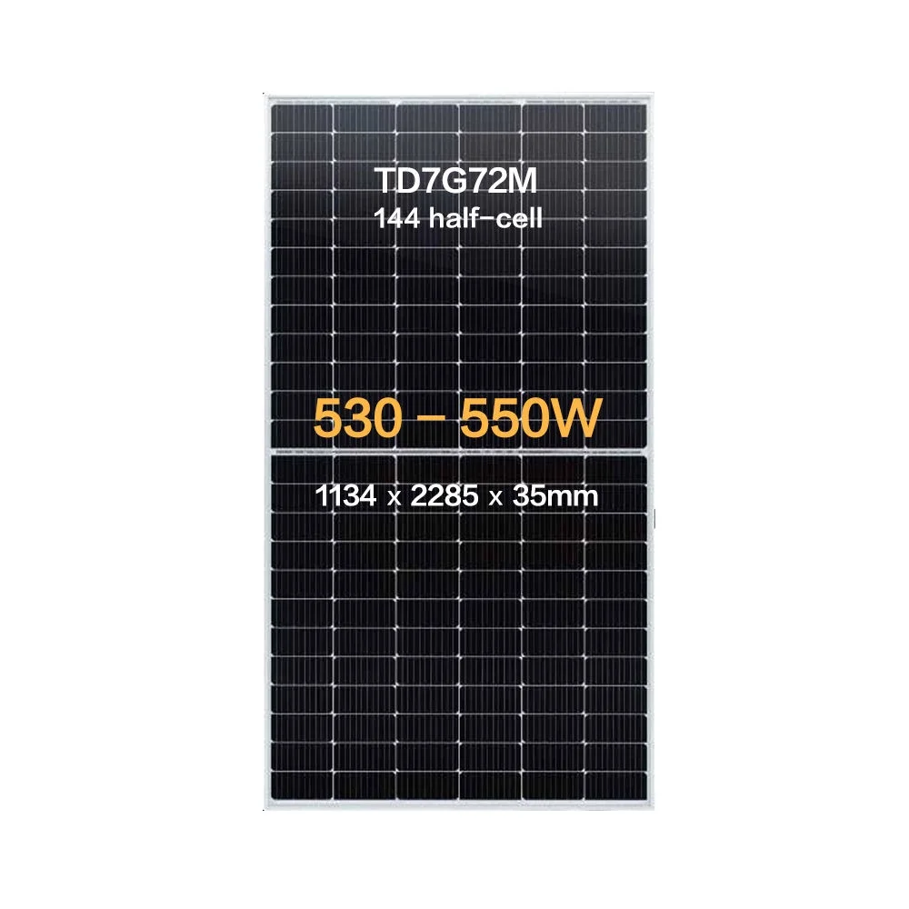 530~550W 10BB 144 Half cell bifacial dual glass  half-cut mono perc Monocrystalline solar panels