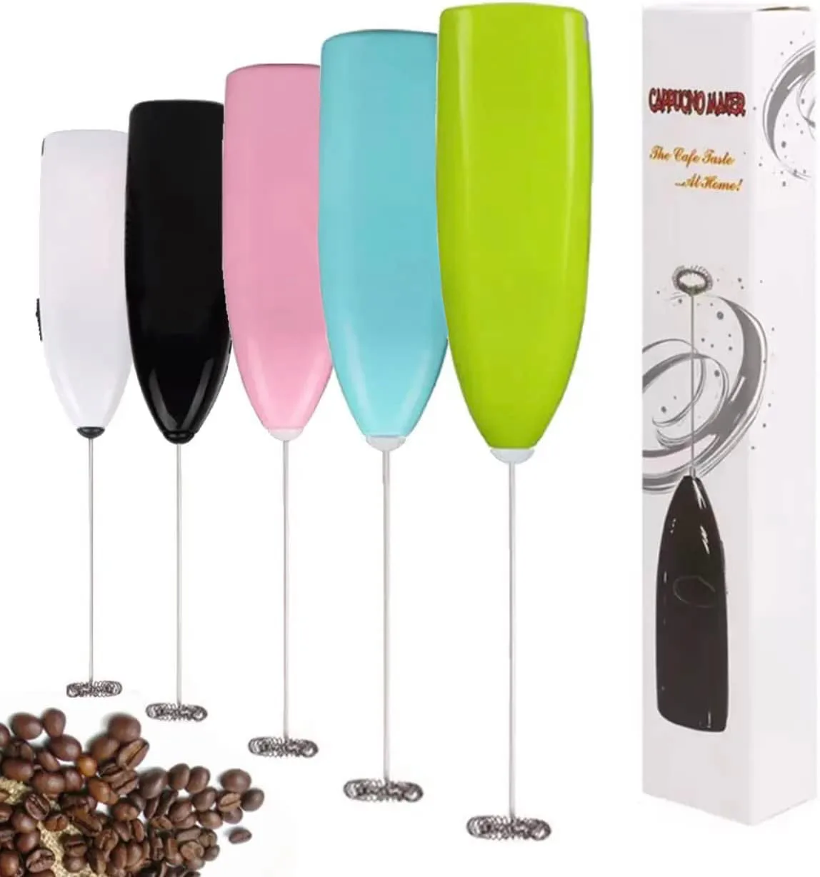 6 Colors Available Automatic Battery Operated Egg Beater Whisk Handheld Foam Maker Blender Mini Electric Milk Frother for Coffee