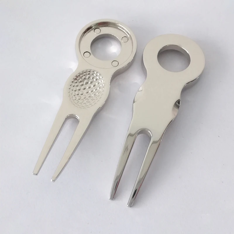 
Bulk Wholesale Foldable Stainless Steel Golf Divot Tool Ball Marker With Magnet Golf Ball Marker 