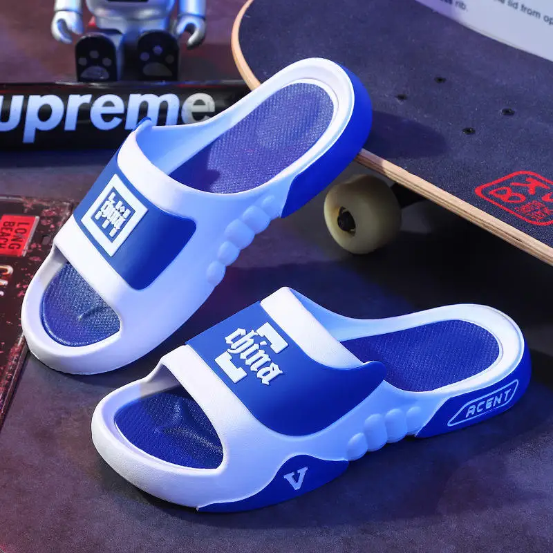 Hot Sale PVC Shoes men Soft Massage Bottom Home Men Outdoor sport terlik flipflops designer slides slippers for men