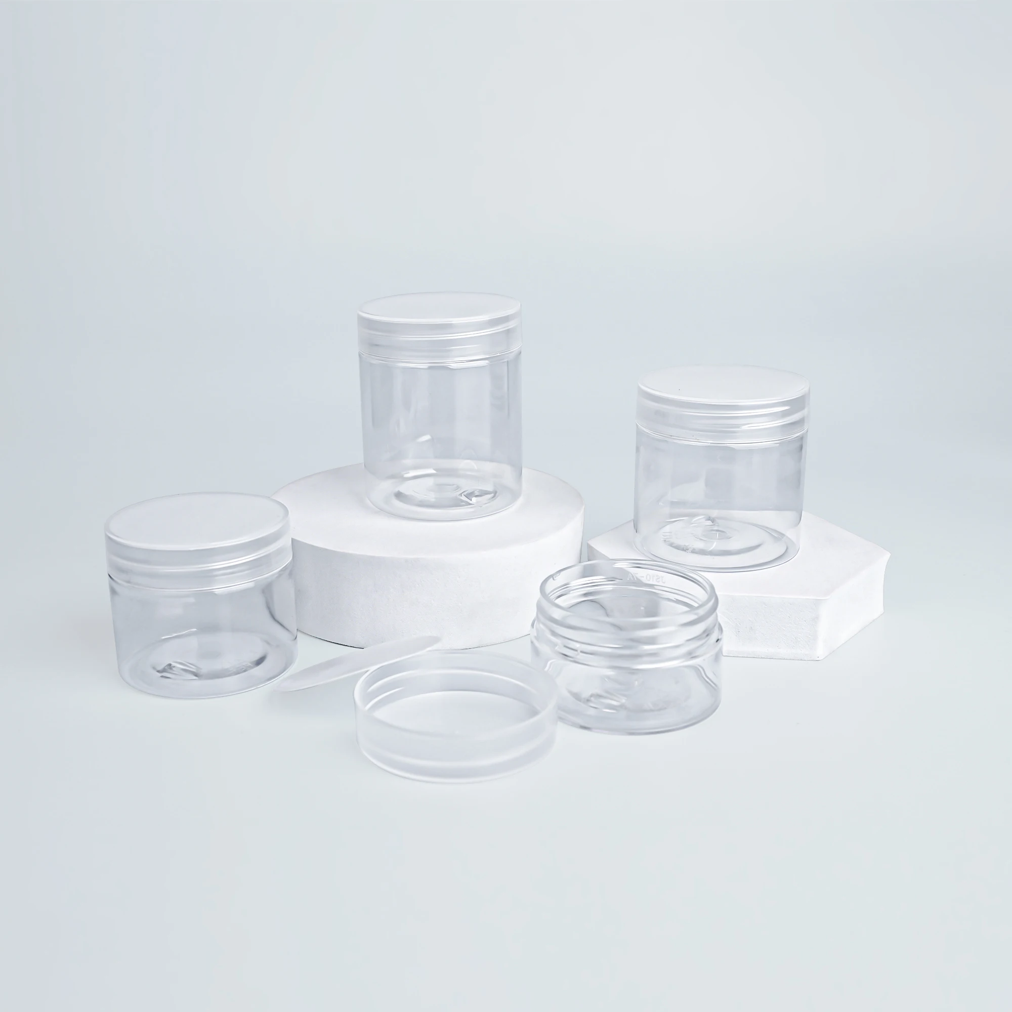 Cosmetic round face cream and facial plastic cans Lotion skin care cream tank Customizable color logo packaging container