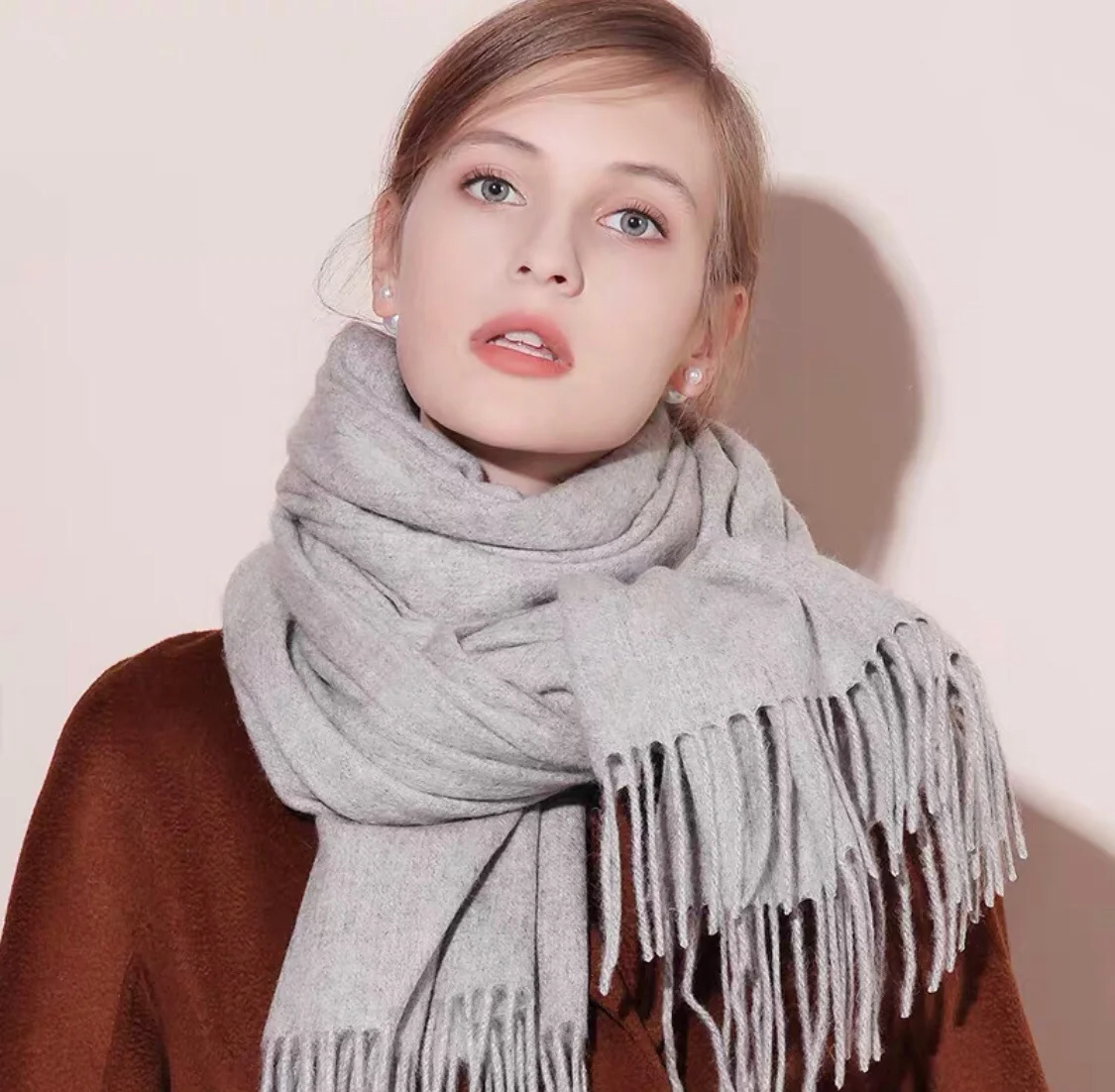 Fashion custom stylish cashmere gift scarves winter warm scarfs for women stylish
