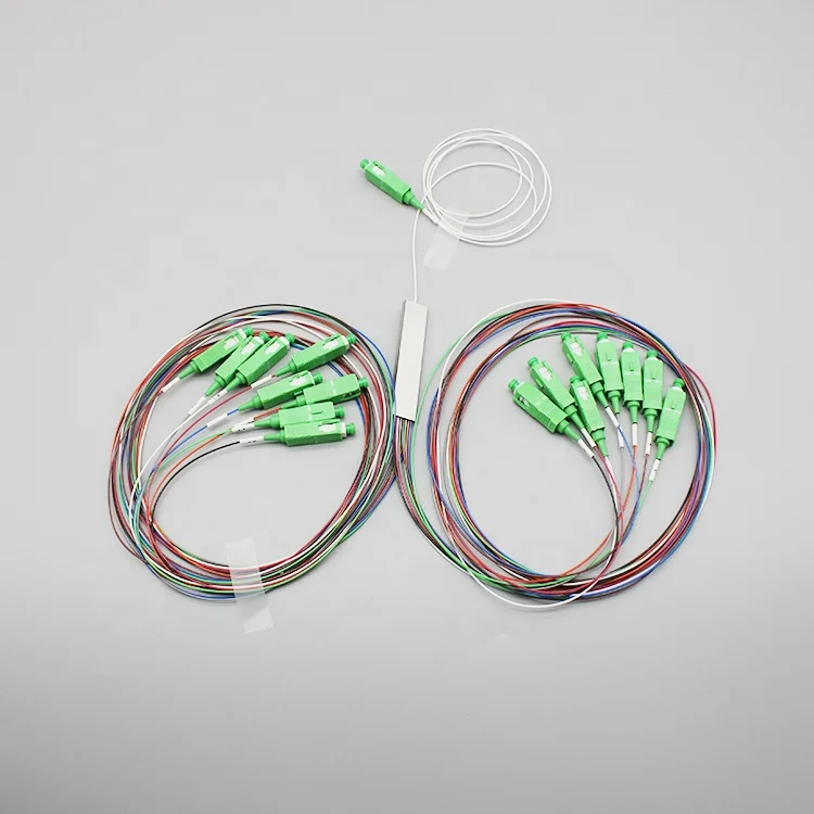 Fiber Optic Equipment  1x4 1x8 1x16 1x32 1x64 1260 to 1650nm FTTH Optic Fiber PLC Splitter