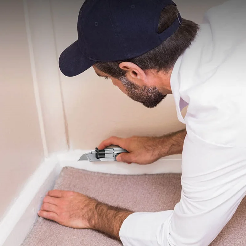 ABS Plastics attached two 0461blades  metal carpet leather knife carpet cutting knives